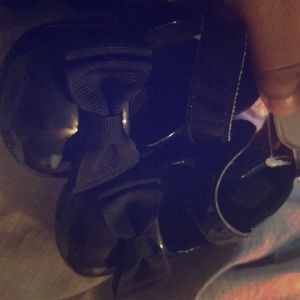 Black plastic material (gerber) shoes